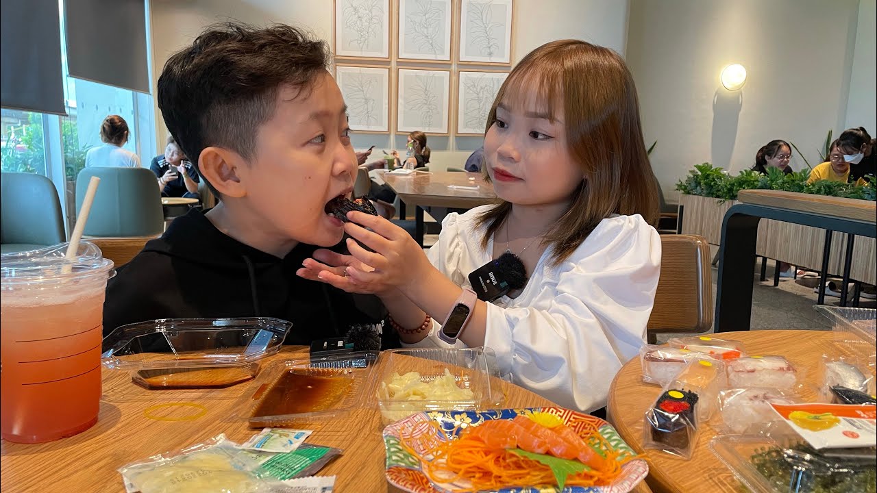 Bé Hạt Tiêu dắt Tài Tí Tẹo đi ăn sashimi và cái kết bớt ngờ