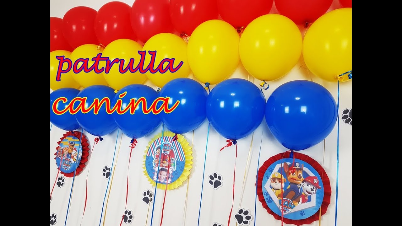 Decoración con globos patrulla canina/paw patrol balloons decoration
