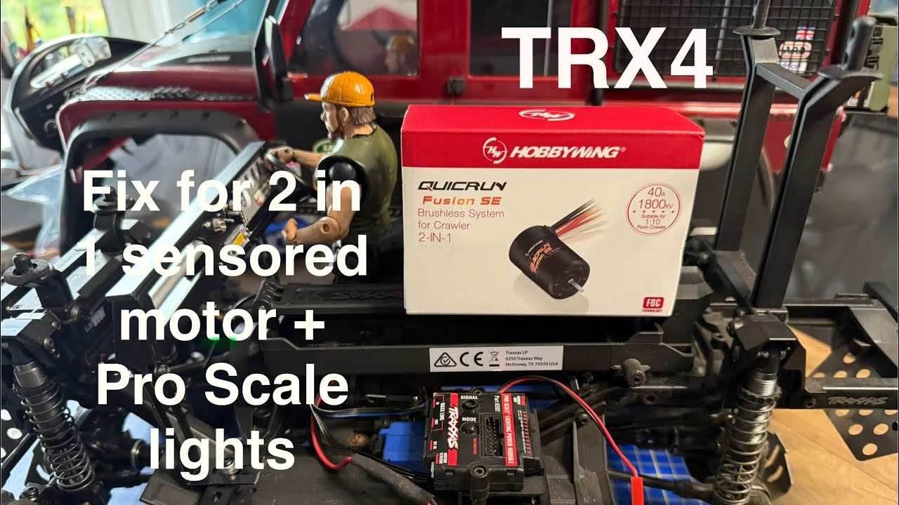 Traxxas TRX4 Brushless sensored Fusion SE motor with Traxxas Pro Scale lighting module