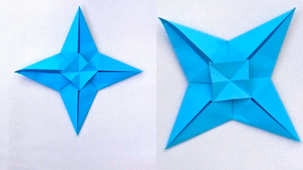 How to make a Paper 4 points Star - Origami 4-Pointed Star - Easy Origami 4 Point Star