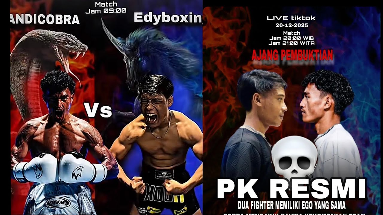 ROUND KE 3 !! ANDI COBRA MENANG TELAK LAWAN EDY BOXING !!