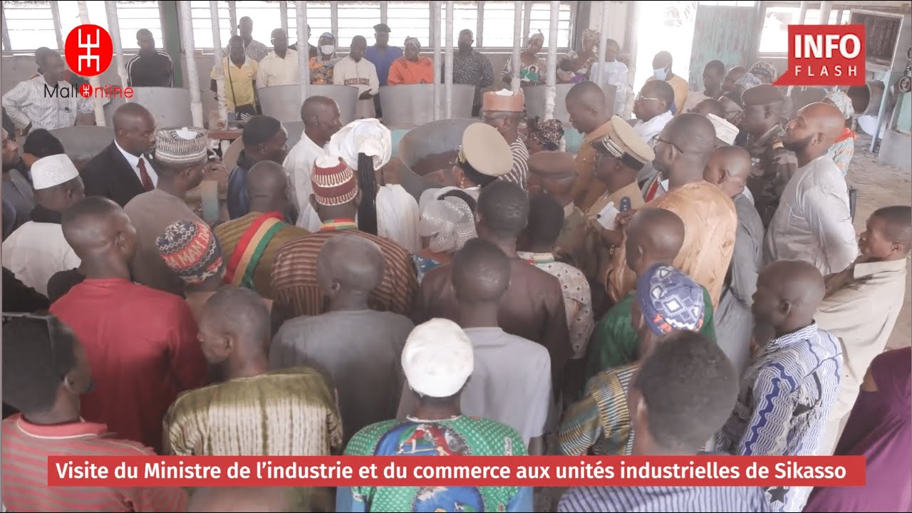 VISITE DU MINISTRE DE L'INDUSTRIE ET DU COMMERCE À HUICOSI ET LA FERME AGRO THÉ FARAKO