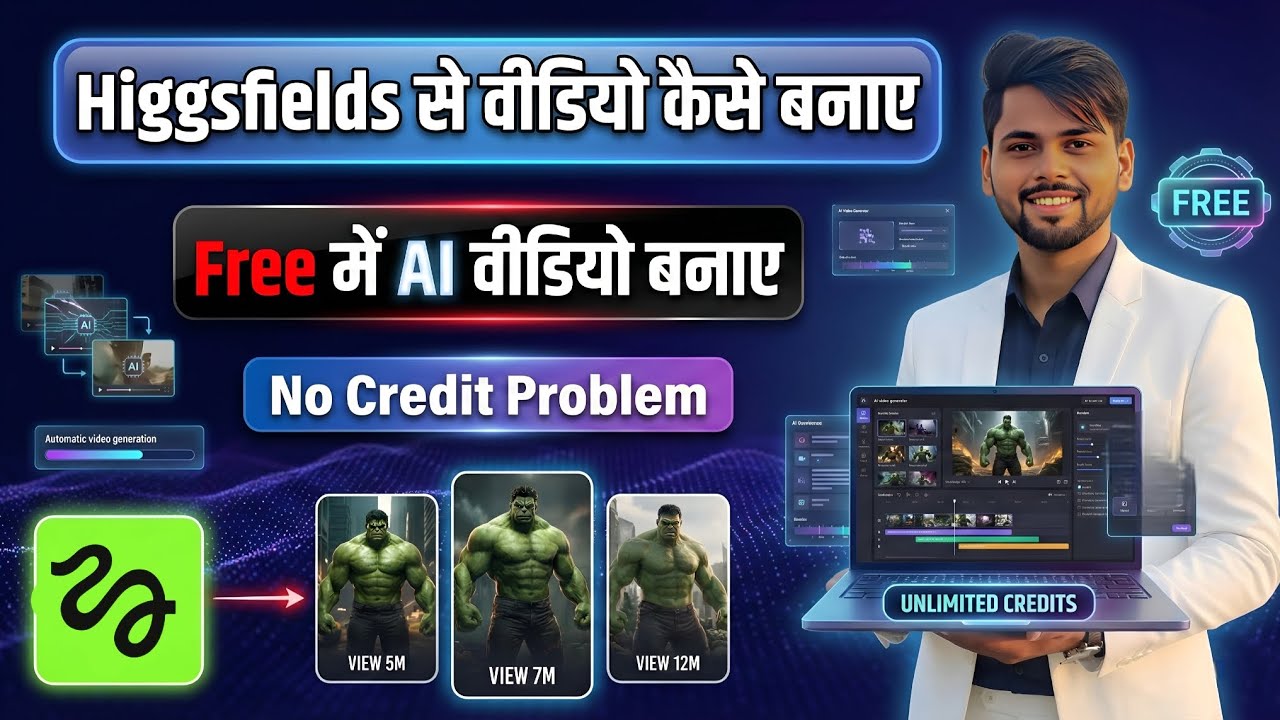 Higgsfield AI Se Hollywood Style Video Kaise Banaye 🔥 | Free AI Video Generator Hindi #higgsfieldai