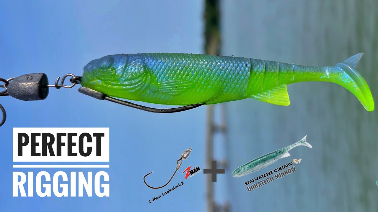 Perfect Way of Rigging Savage Gear Duratech Minnow 4&rdquo; with Zman SnakeLockZ