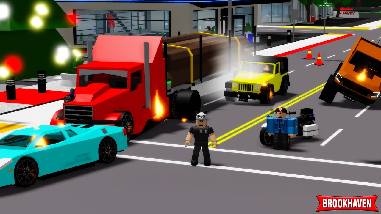 Tır Kazası! Şehir Felç Oldu! - Roblox Brookhaven