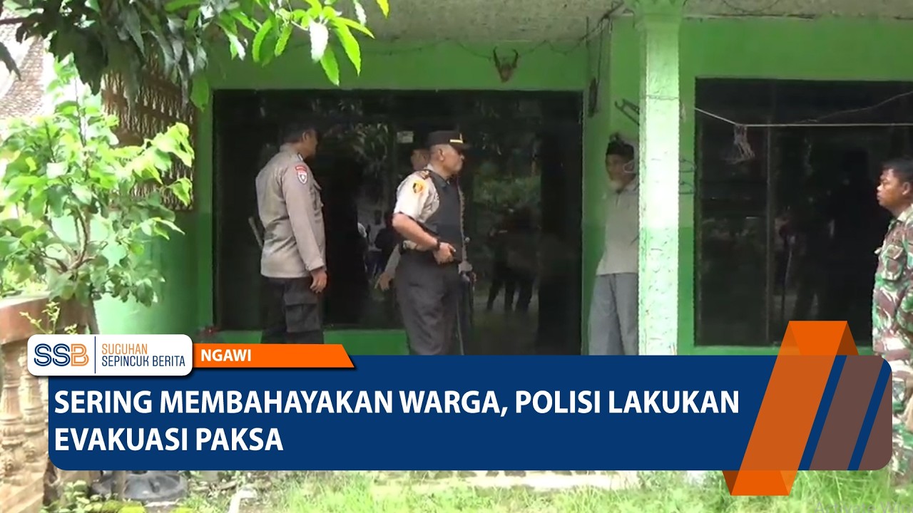 NGAWI – Sering Membahayakan Warga, Polisi Lakukan Evakuasi Paksa