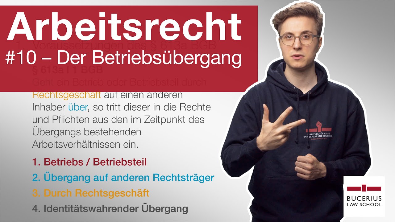 Der Betriebsübergang | Arbeitsrecht | 🎬#10