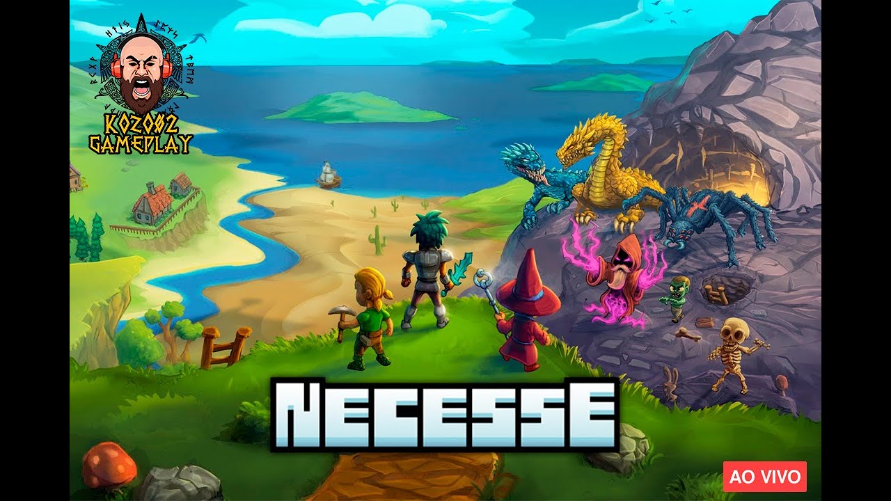 EXPLORANDO O MUNDO DE NECESSE 🔥 Sandbox, Combate, Crafting e Constru&ccedil;&atilde;o AO VIVO!