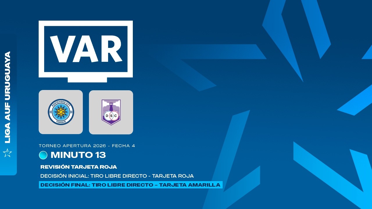 Revisión VAR | Torneo Apertura 2026 | Fecha 4 | Montevideo City Torque vs Defensor Sporting (min 13)
