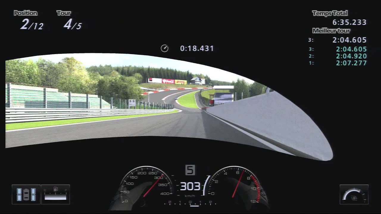 GT5 Circuit réel '13 Spa Francorchamp Nissan R89C + réglage : 1er place + Bonus Perf