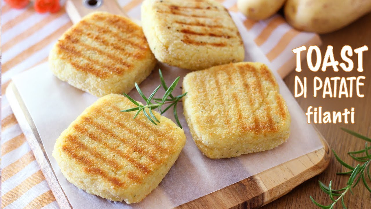 TOAST DI PATATE IN PADELLA CON CUORE FILANTE🍠 - RICETTA FACILE