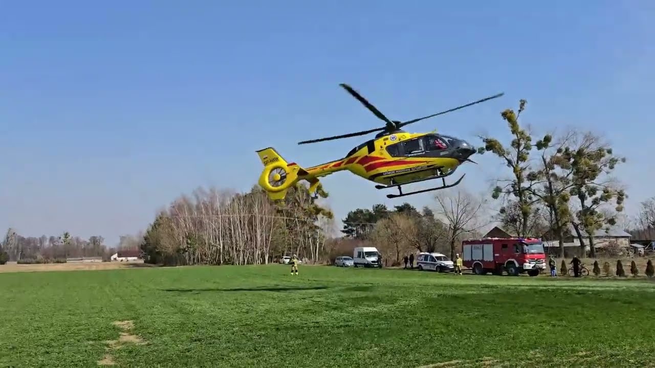 Zabezpieczenie lądowiska dla śmigłowca HEMS - Ratownik 18 - OSP Słubice