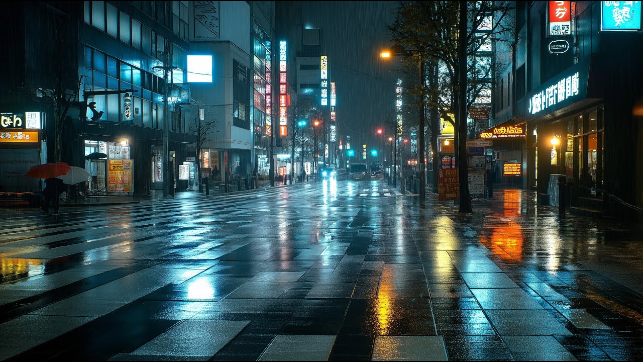 Tokyo Rain Lines | Cool Jazz for Neon Streets at Night