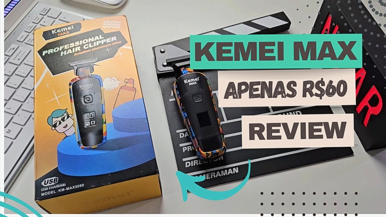 A MELHOR MAQUINA DE CORTAR CABELO E BARBA - KEMEI MAX KM-5090