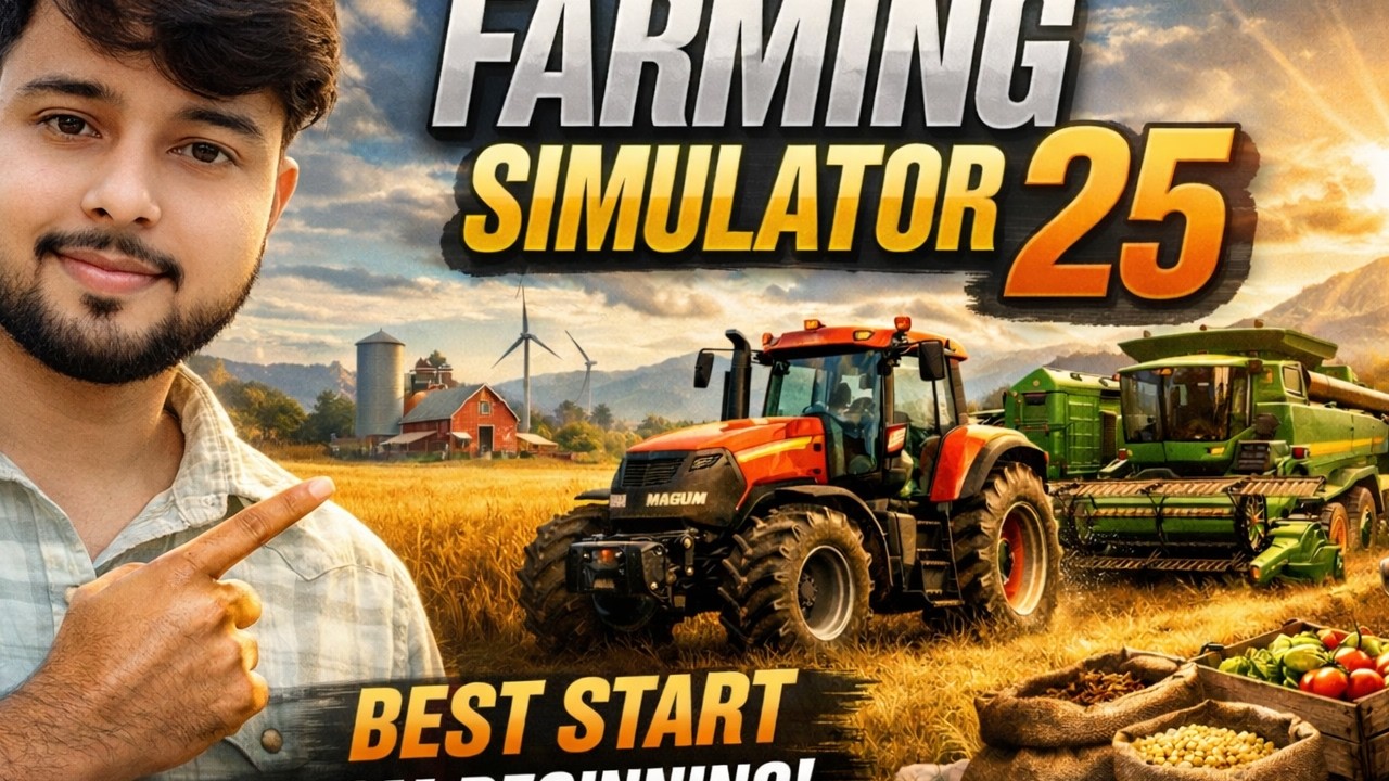 Farming Simulator 25 – BEST Beginner Start Guide! 💰🌾#farming #trending #viral #farmingsimulator
