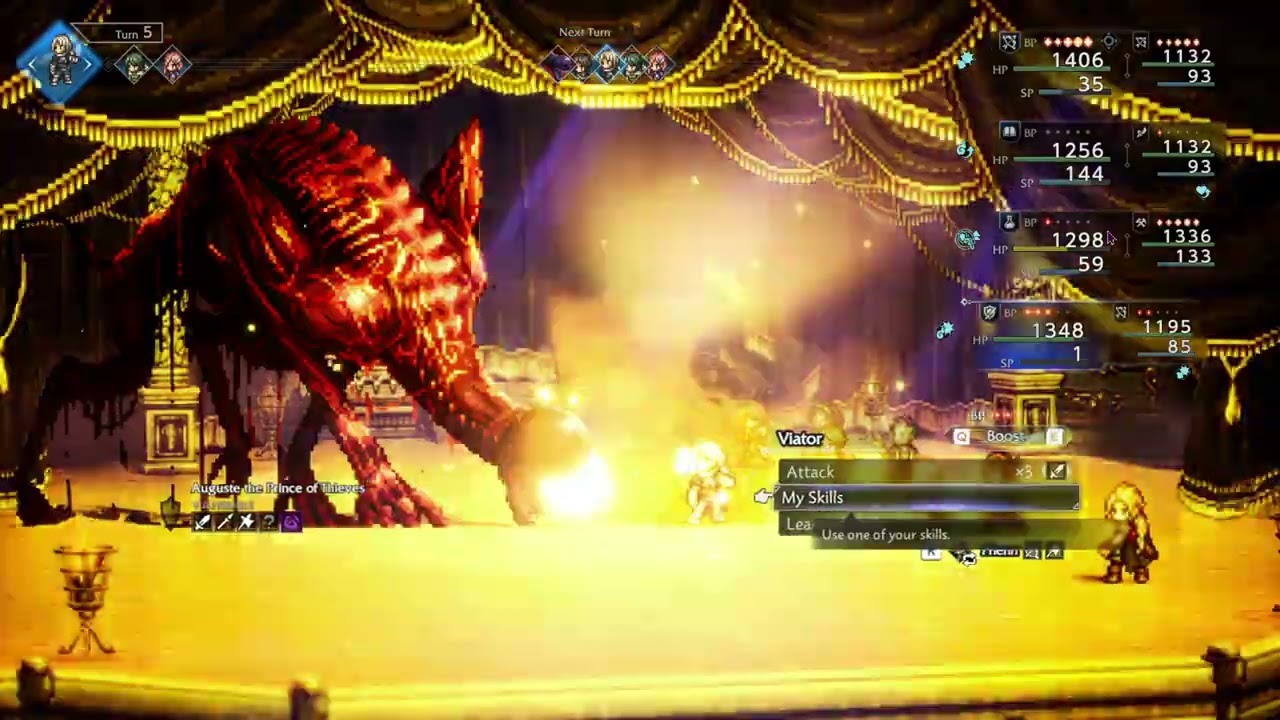 Octopath Traveler 0: Auguste Boss Battle