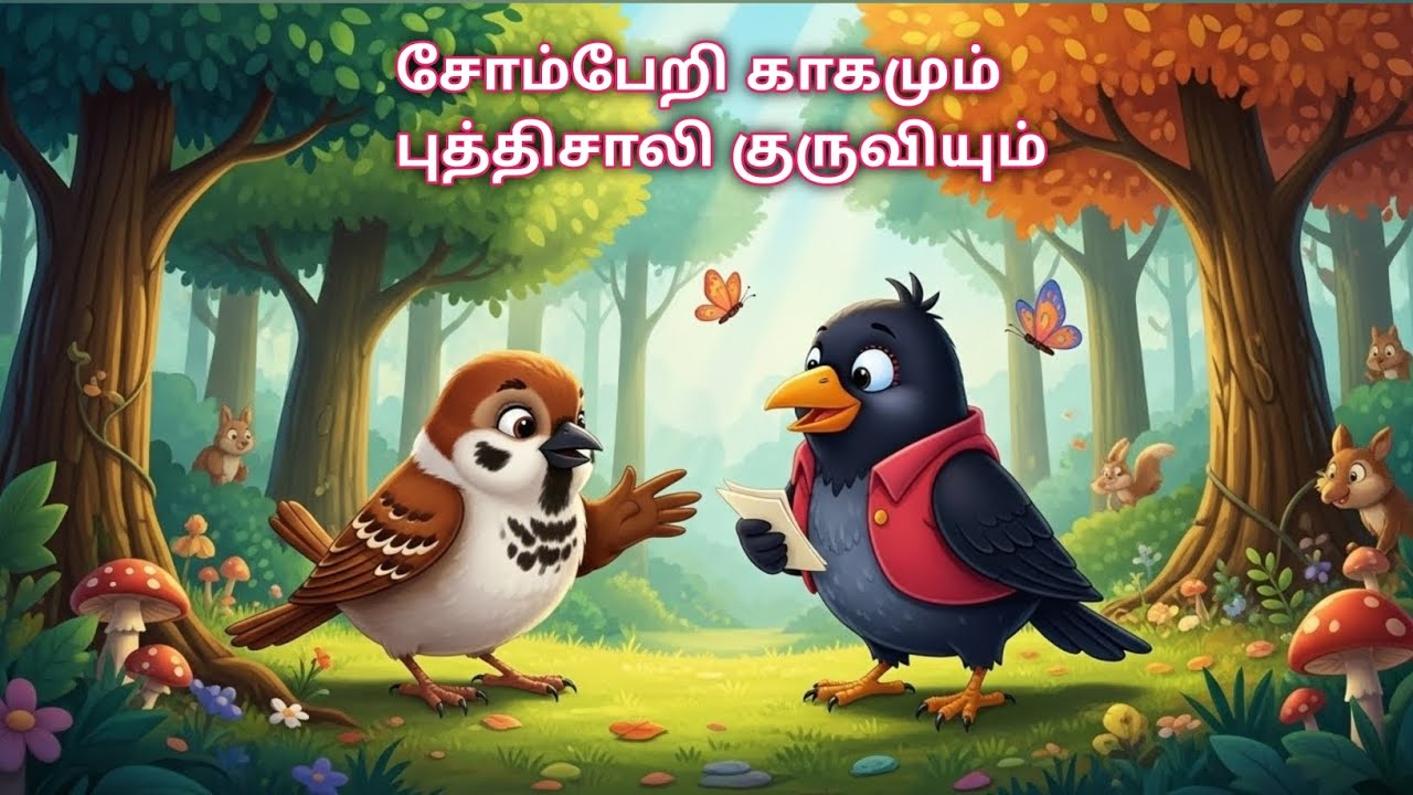 சோம்பேறித்தனம் ஜெயிக்குமா? காகம் கற்றுக்கொண்ட பாடம் 🐦