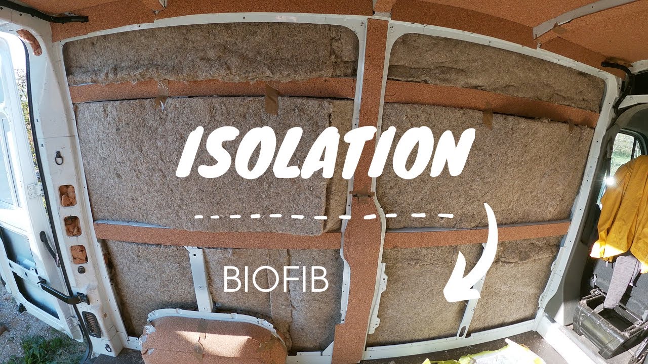 VAN #4 Isolation - Pose du biofib et des tasseaux – matériaux écologiques