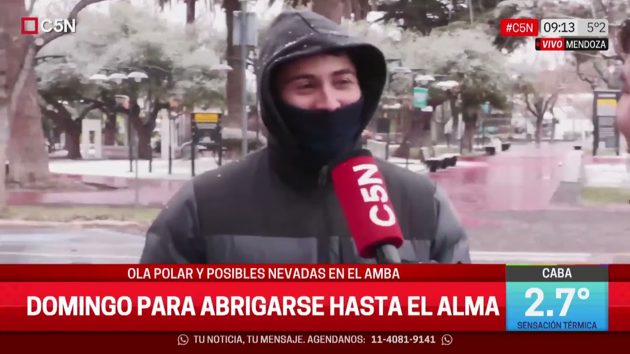 NIEVA en la CIUDAD de MENDOZA