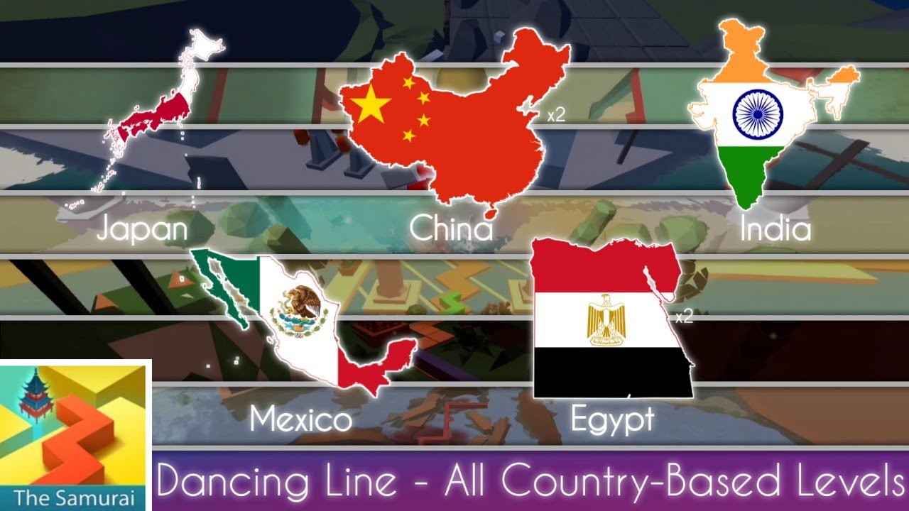 Dancing Line - ALL Country-Based LEVELS!!! (Widescreen)