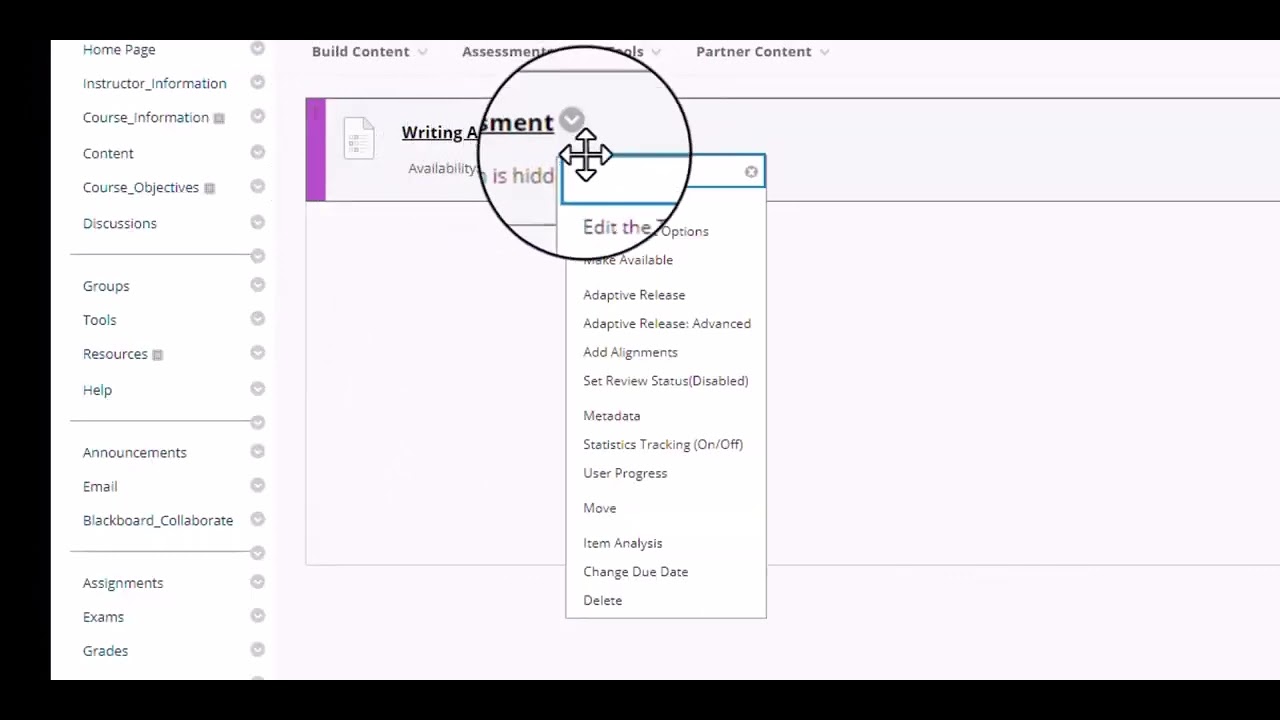 Adding Rubric to an Assignment In Blackboard