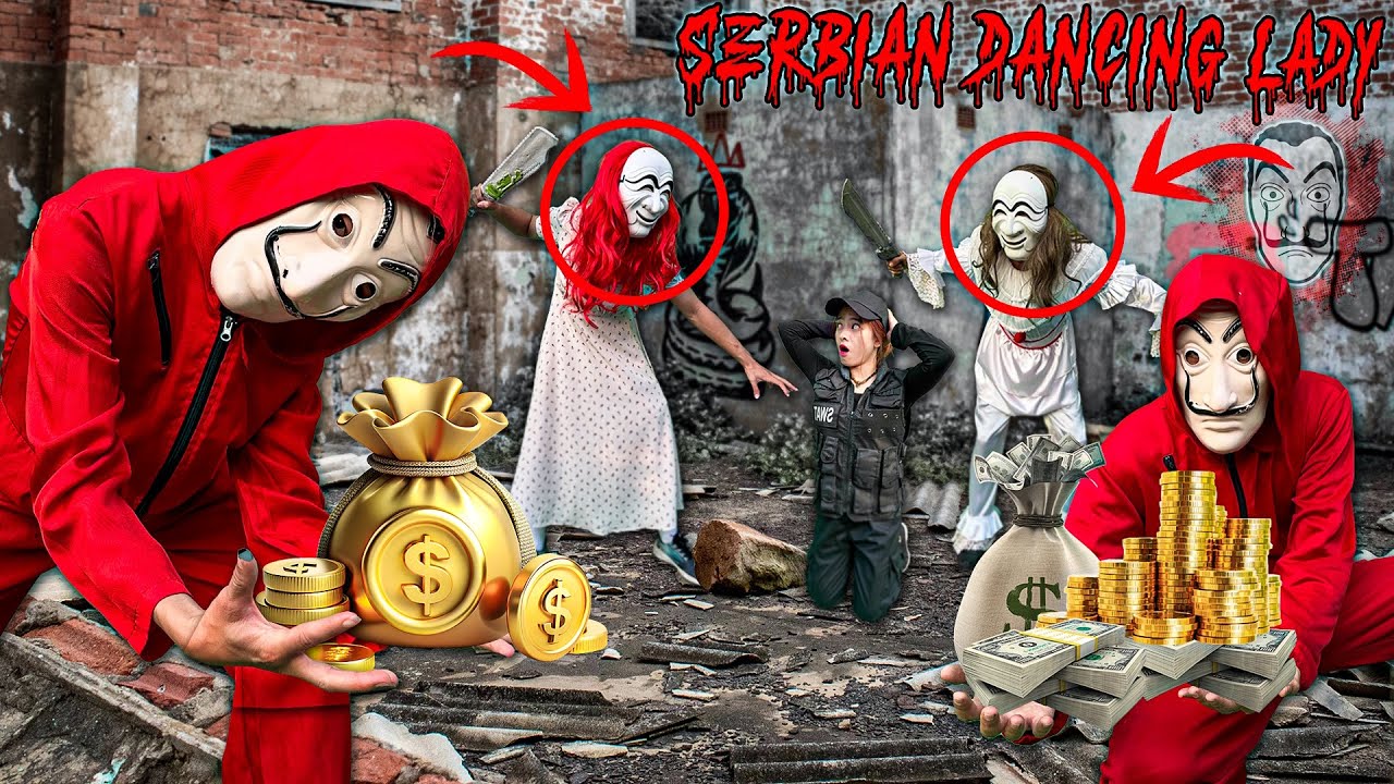 MONEY HEIST vs SERBIAN LADY DANCING ESCAPE IN REAL LIFE 1.0 (HORROR CHASE POV)