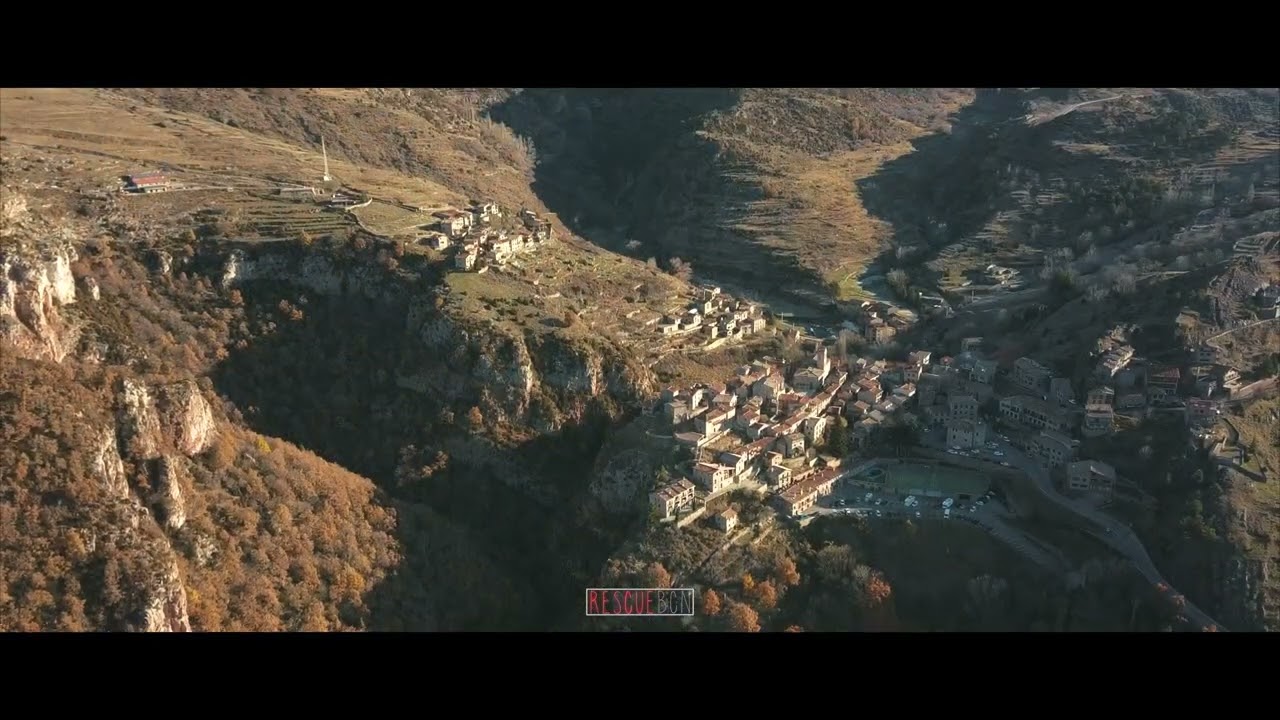 Castellar de N'Hug (Berguedà)4k cinematic drone video