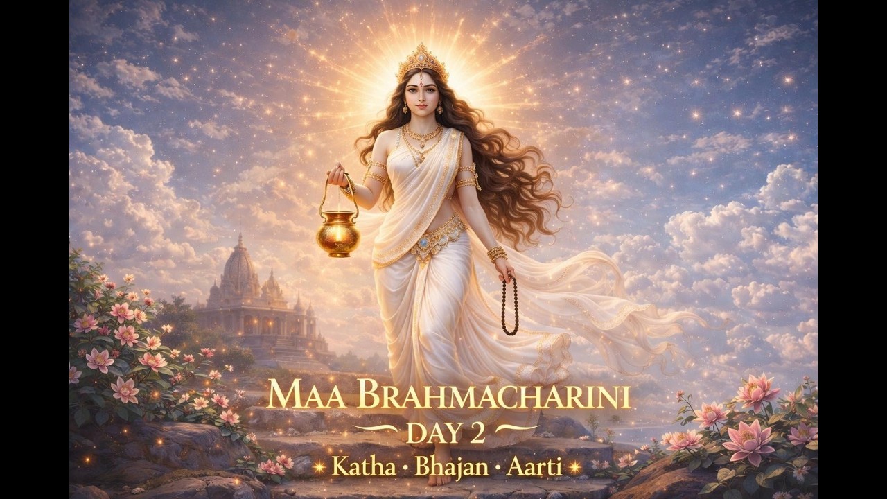 Navratri Day 2 Maa Brahmacharini Katha | Bhajan & Aarti | माँ ब्रह्मचारिणी की कथा, भजन और आरती