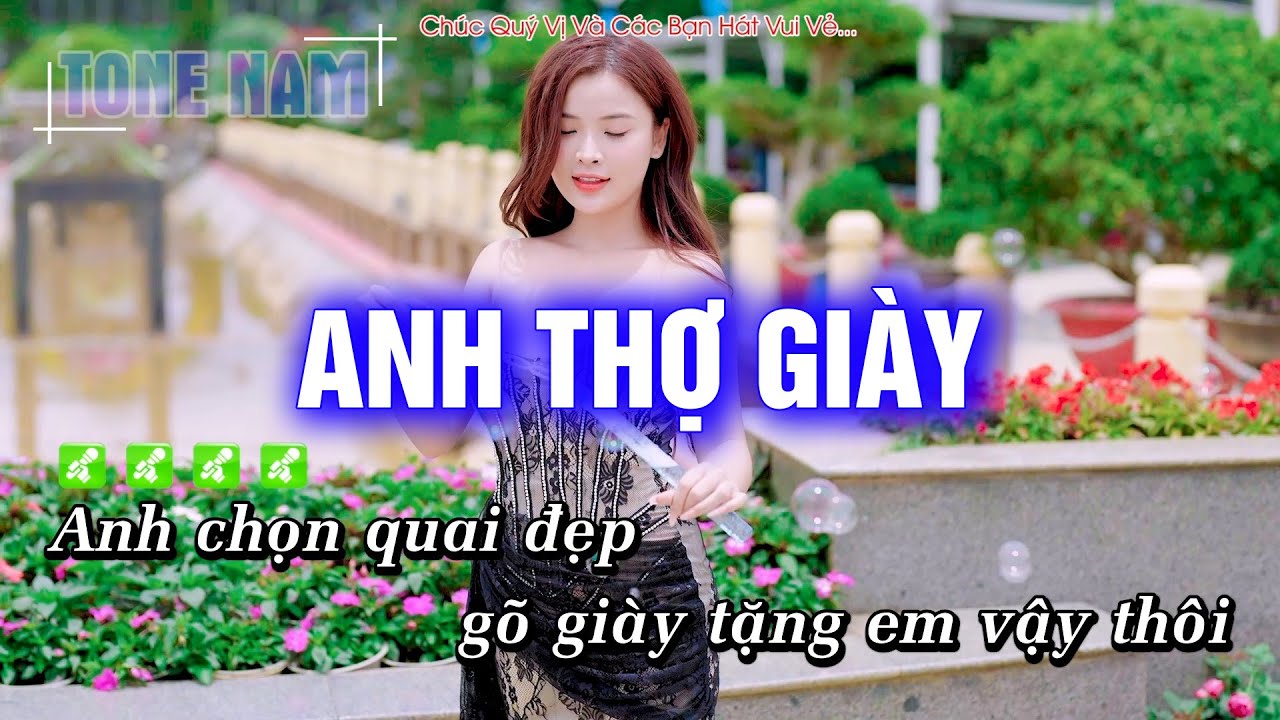 Karaoke Anh Thợ Giày (Tone Nam) Beat Công Tuấn Cực hay - Hoàng Dũng Karaoke