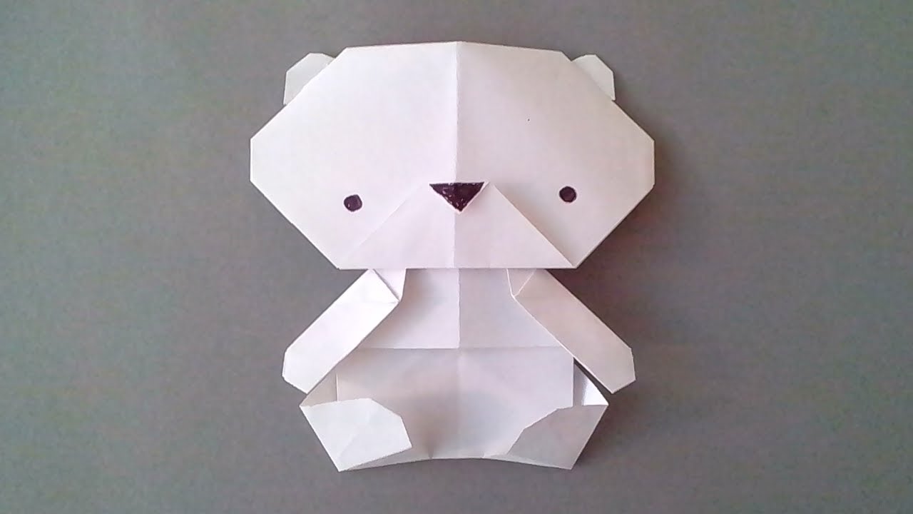 Cómo hacer un OSO de papel ✅| Origami PASO A PASO