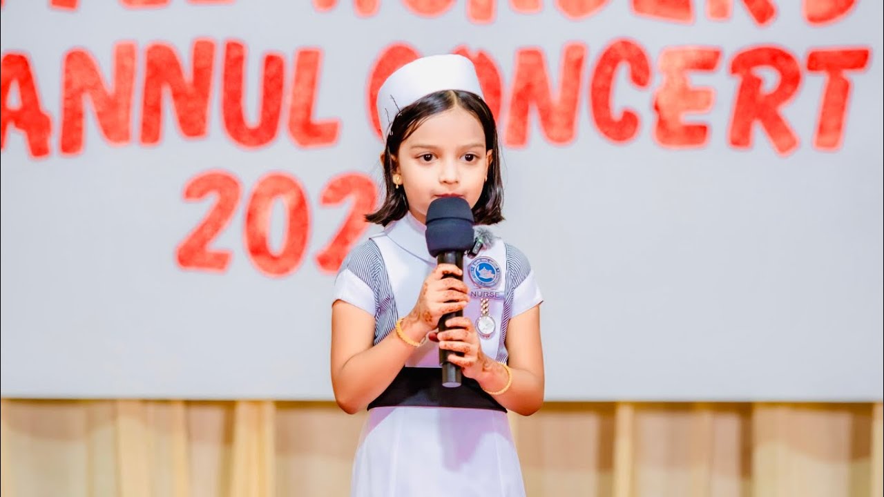 Little Girl as Nurse 👩&zwj;⚕️🩺 | Preschool Stage Speech | Little wonder preschool Annual Concert-2025
