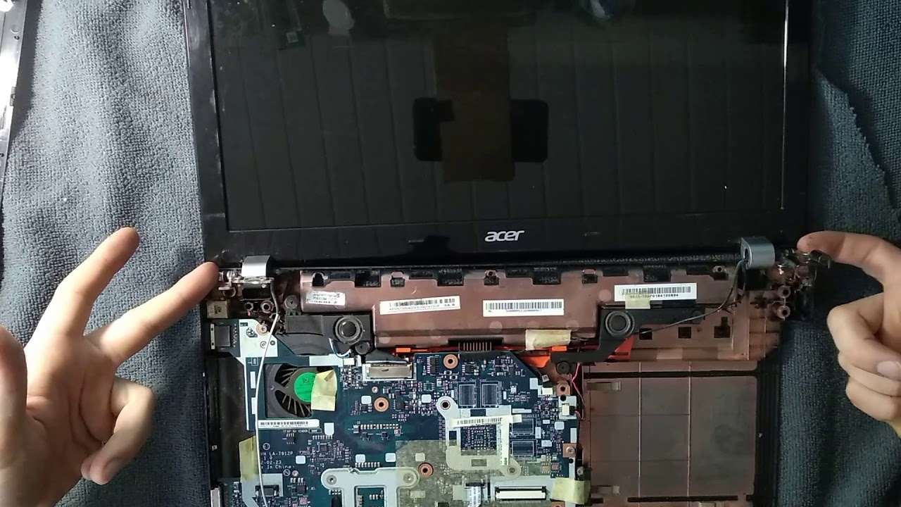 Desmontagem Limpeza e reparo carcaça Acer V3 571 #23