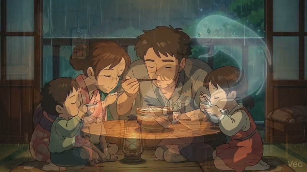 “A Rainy Day in a Village | Ghibli Style Emotional Story”