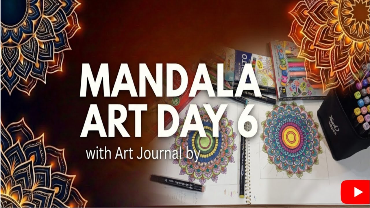 How to draw Colorful mandala design | Easy Color Mandala Drawing  | art journal by Rashida |