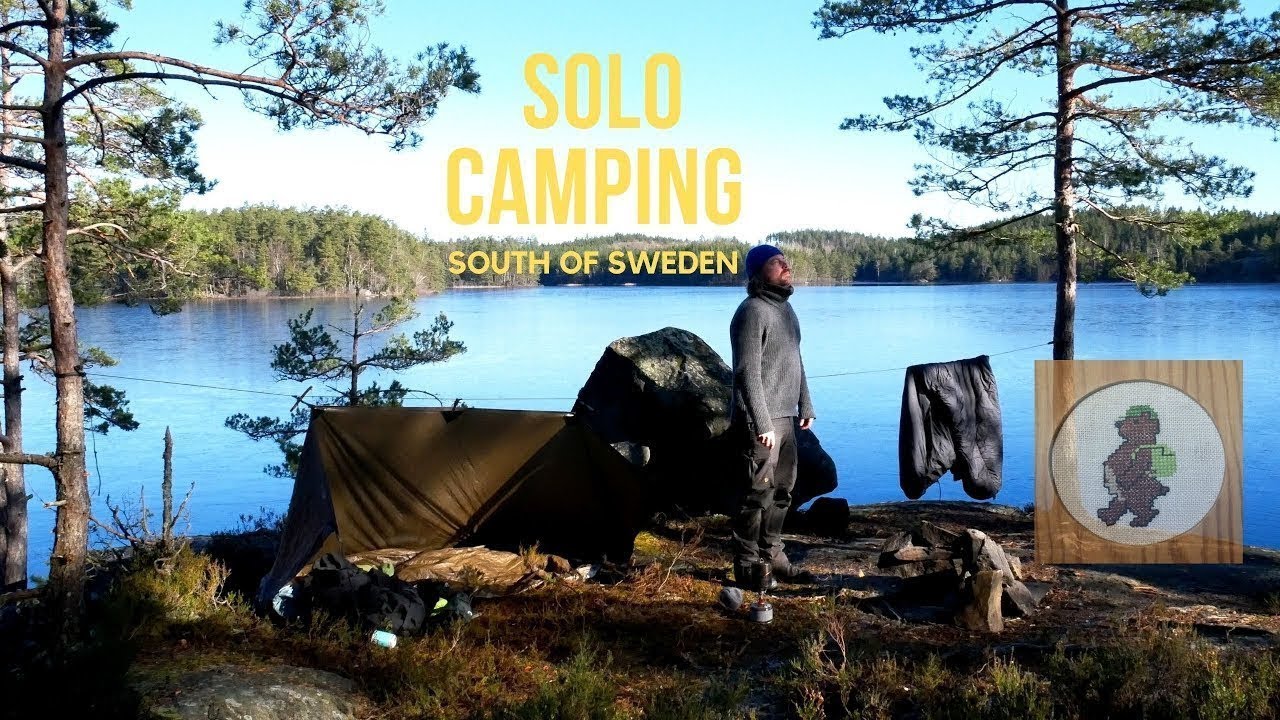 Solo Wild Camping - South of Sweden - Winter Campfire - No Talking