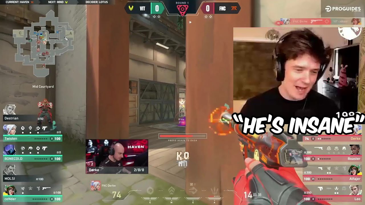 Derke STARTS OFF With An ACE Against Vitality In VCT EMEA | Sliggy Reacts