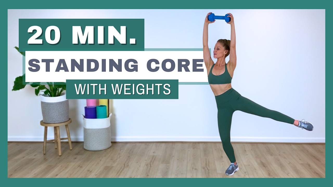 20 Min. Standing Core Sculpt with Dumbbells | Strength & Stability