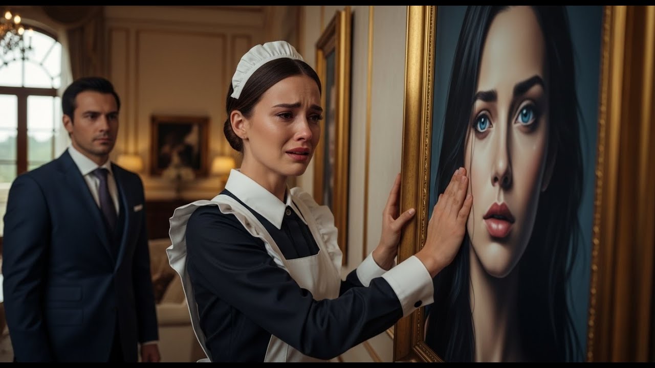 “Señor, esa mujer era mi esposa”, gritó la limpiadora cuando vio el retrato en la mansión.