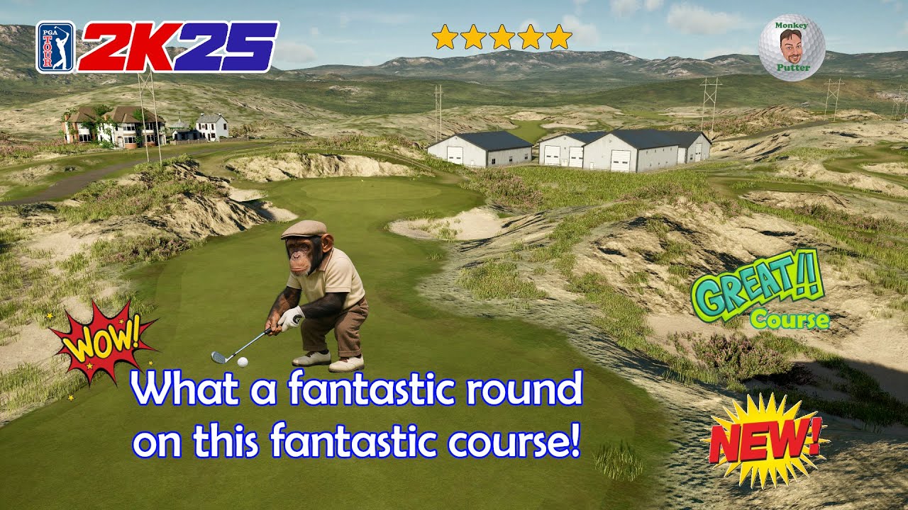 PGA Tour 2K25 - Гольф-клуб Zion Dunes - Демонстрация поля с обзором сверху - Какой потрясающий ра...