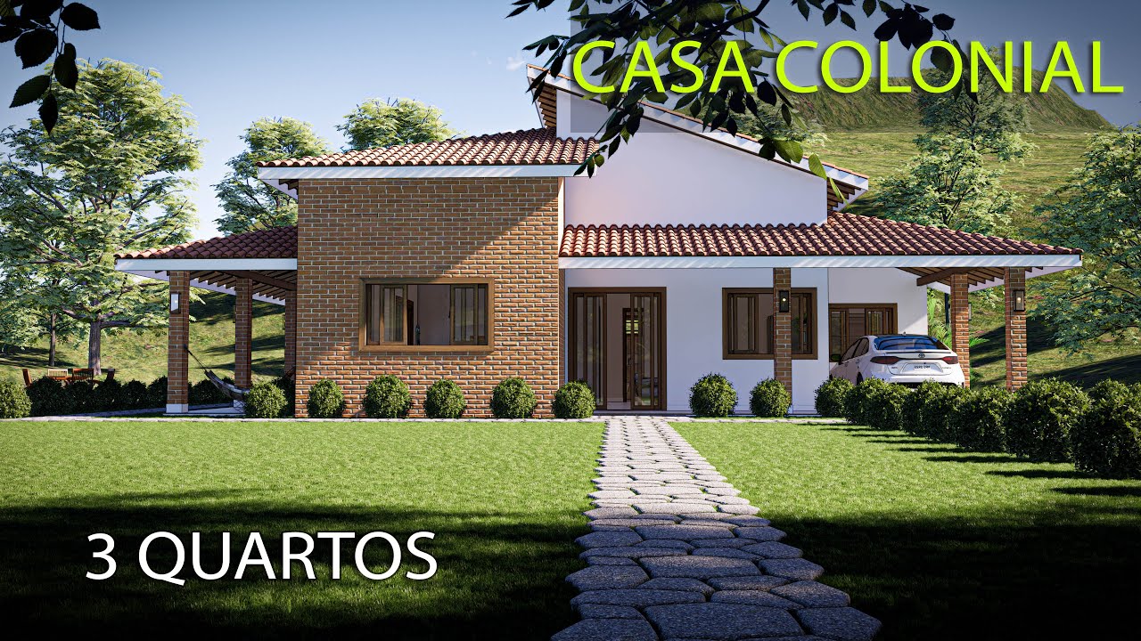✅ CASA COM TELHADO COLONIAL