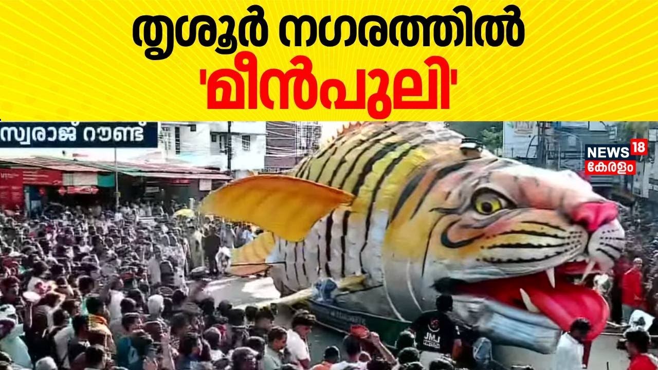 തൃശൂർ നഗരത്തിൽ 'മീൻപുലി'; ആവേശക്കടലായി നഗരം | Thrissur Pulikali 2025 | Kerala Pulikali 2025
