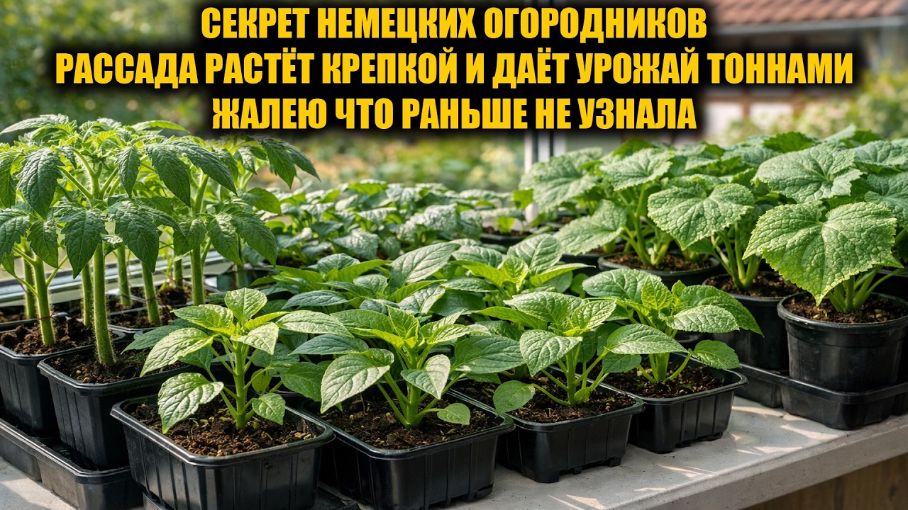 Секрет из Германии! Рассада толстеет на глазах и корни прут как бешеные!