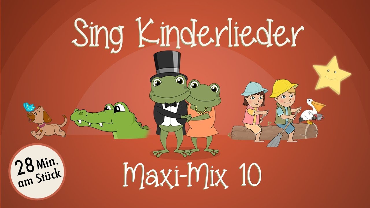 Sing Kinderlieder Maxi-Mix 10: Das Krokodil-Lied | Die Räder vom Bus | Bingo | Auf der grünen Wiese