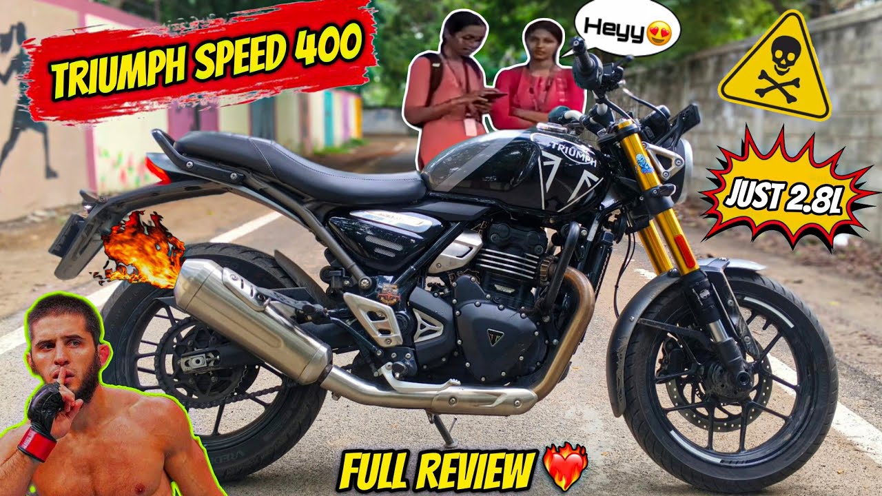 Triumph Speed 400😱🔥| Her Reaction😍| Detailed Review❤️‍🔥| Vlog 62❤️