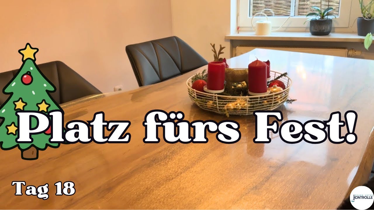 🎄Weihnachtsputz: Mein Esstisch glänzt – und die Küche auch! Tag 18 im Adeventskalender.