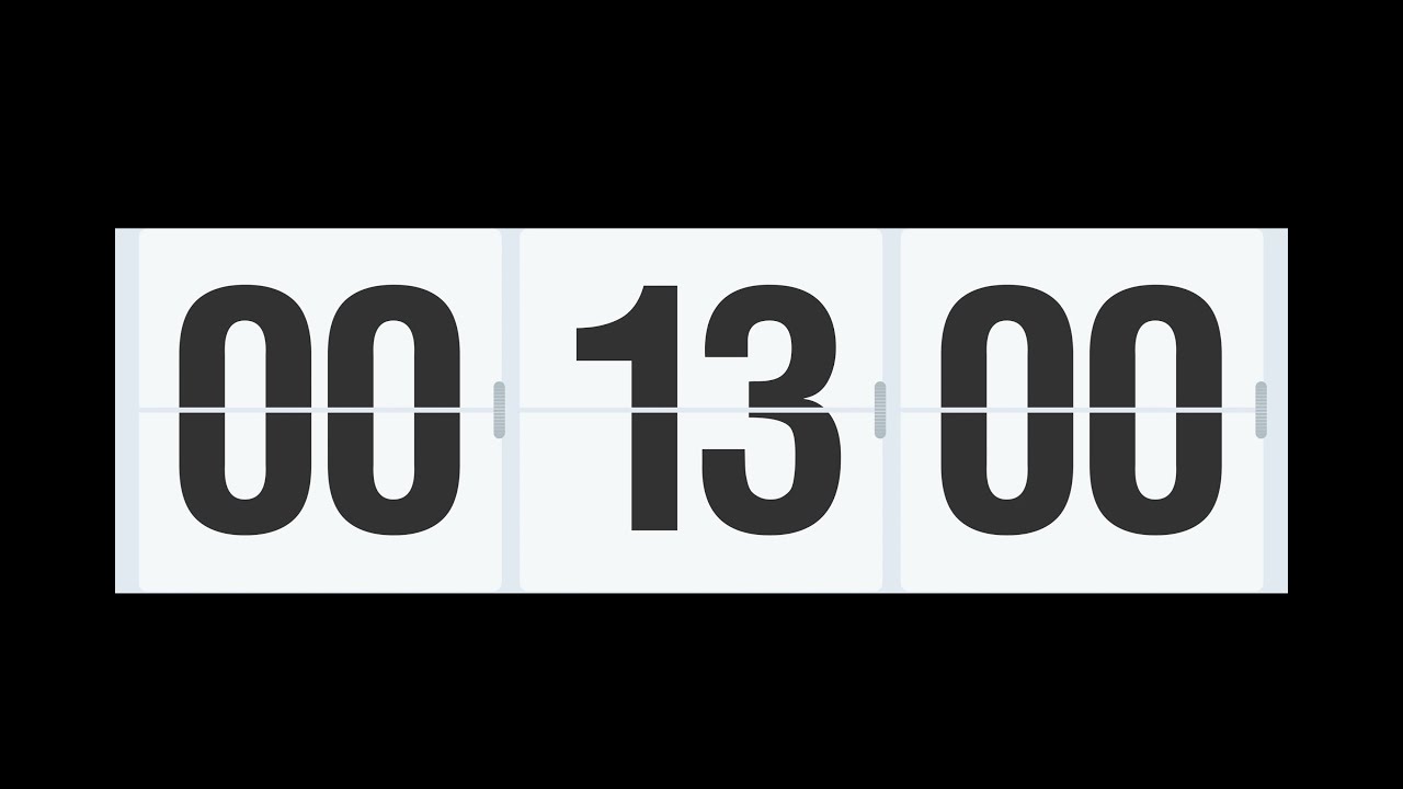 13 Minutes White Timer ⏳ Clean Minimal Countdown