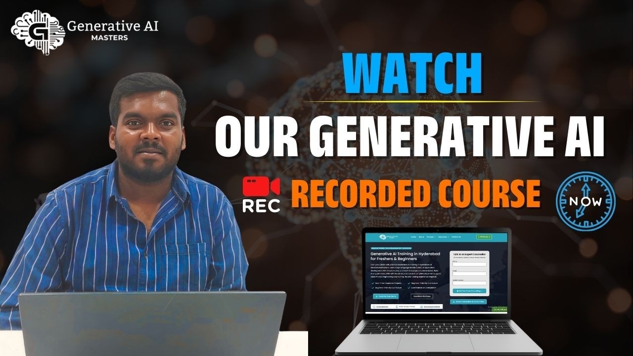 Watch our Generative Ai Recorded course #generativeai #artificialintelligence #chatgpt