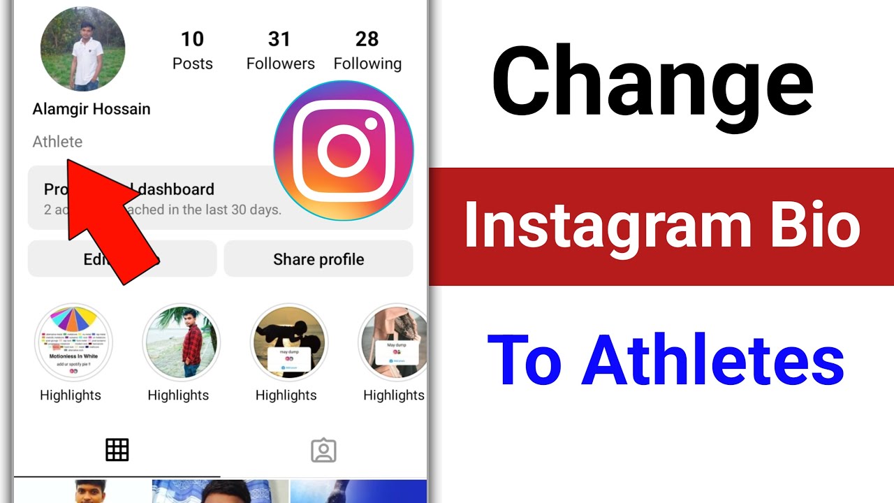 How to Change Instagram Bio to Athletes |Add Athletes to Instagram Bio|Put Athletes to Instagram Bio
