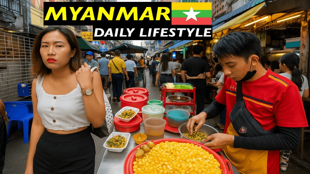 Weekend Bliss in Yangon 🇲🇲 | Street Food, Chinatown, and Daily Life in Myanmar