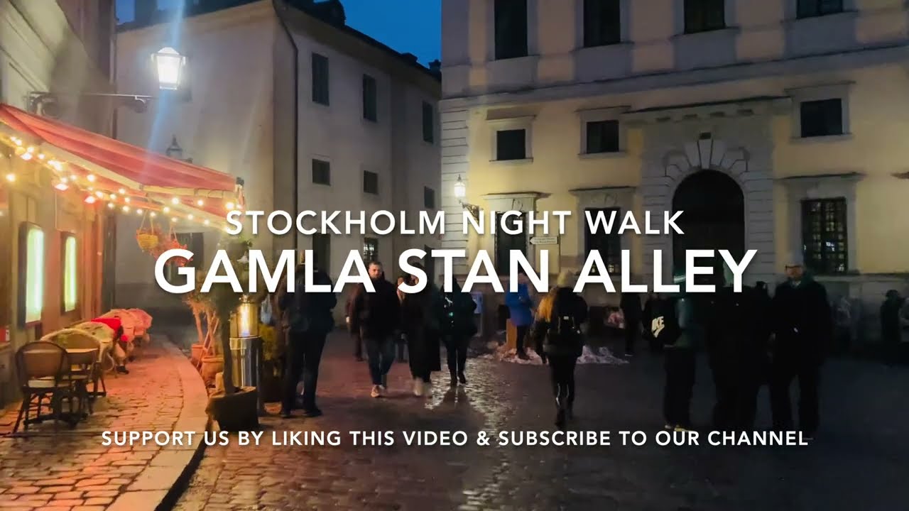 Stockholm Walks: Gamla Stan Alleys | Stockholm's Old Town | Stortorget|Night Walk | Street Sounds|4K